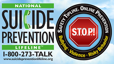 National Suicide Prevention Lifeline-S.T.O.P.! Tipline