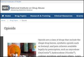 SSI Drug Abuse Website Image NIH Opioids