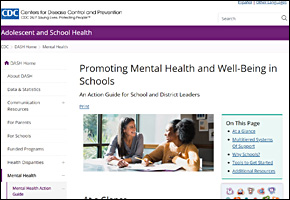 CDC Promoting Mental Health and Well-Being in Schools