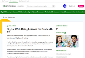 Common Sense Education Digital Well-Being Lessons for Grades K–12