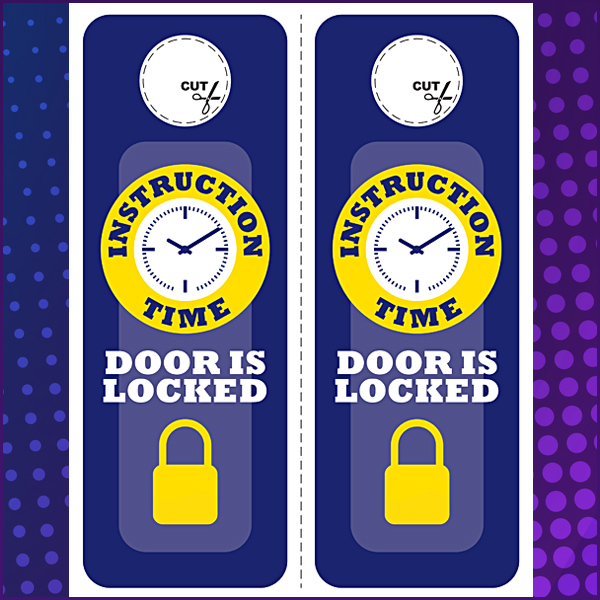 KY Safe Schools Week Lockdown Workbook Door Locked Hangers