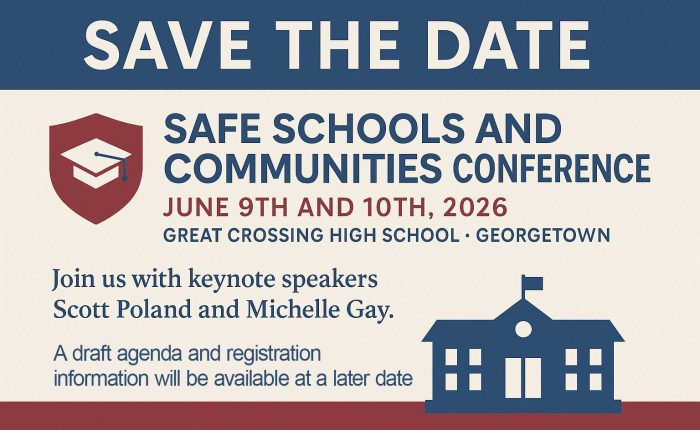 Safe Schools and Communities Conference Save the Date 2026