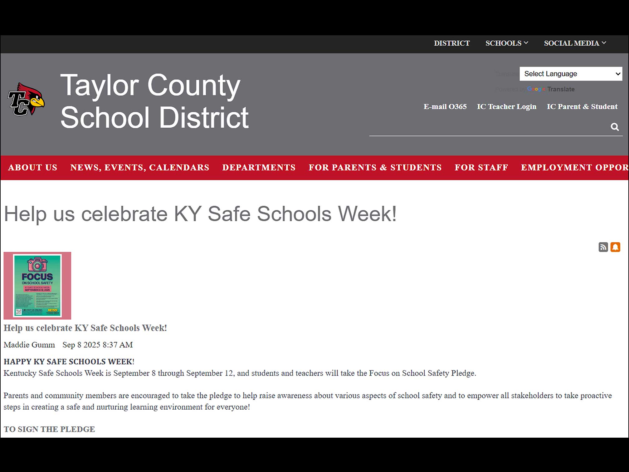 KY Safe Schools Week 2025 Photo Highlights Taylor County