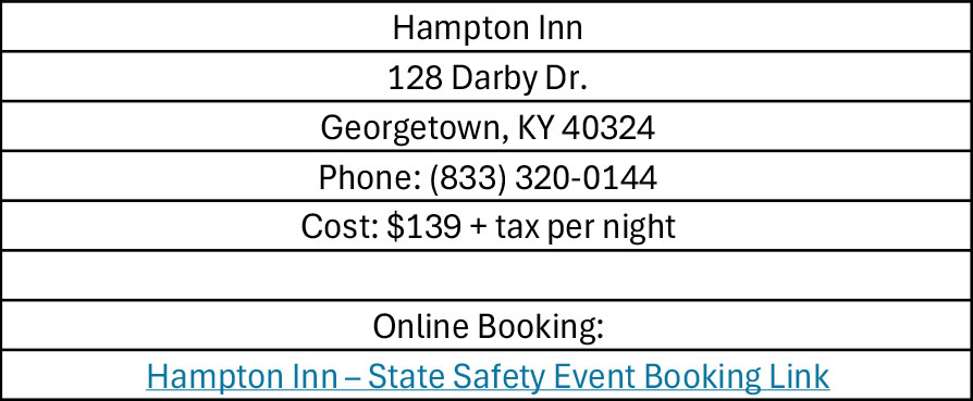 2026 Safe Schools and Communities Conference lodging information: Hampton Inn