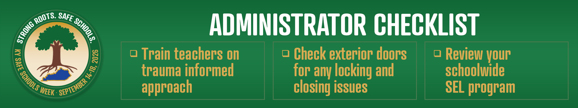 KY Safe Schools Week Administrator Checklist