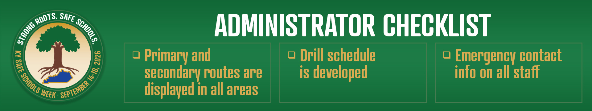 KY Safe Schools Week Administrator Checklist