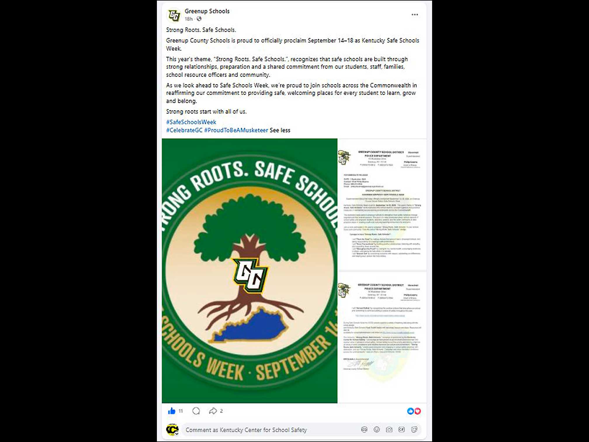 KY Safe Schools Week 2026 Photo Highlight Greenup County Schools