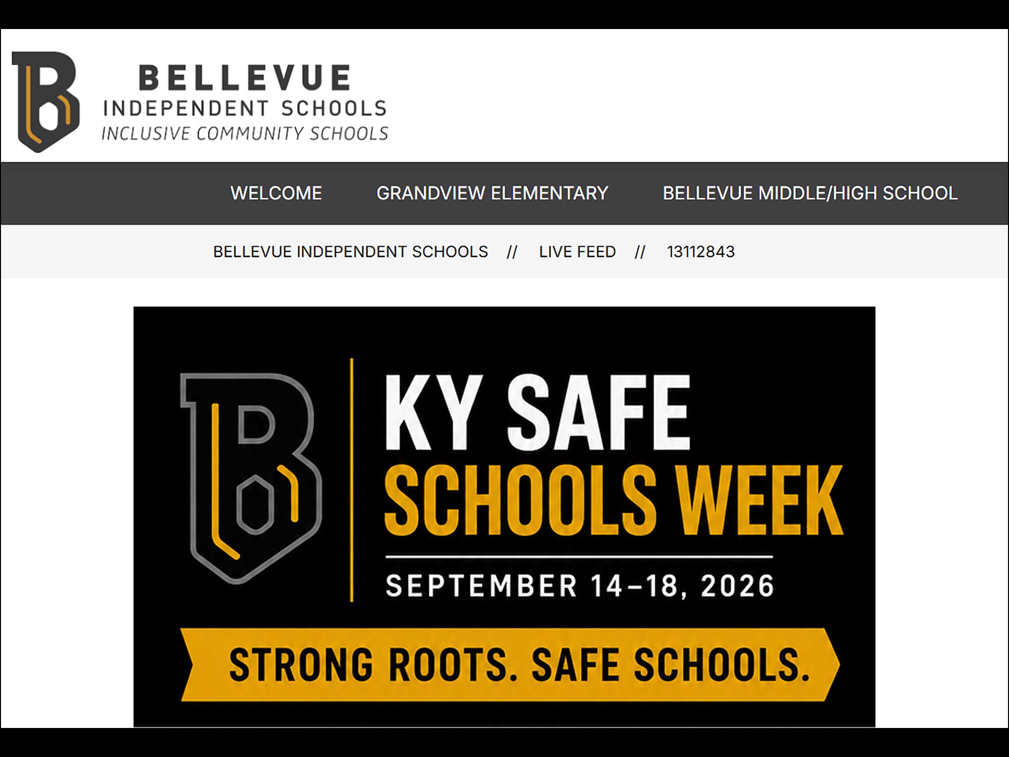 KY Safe Schools Week 2026 Photo Highlight Bellevue Independent Schools