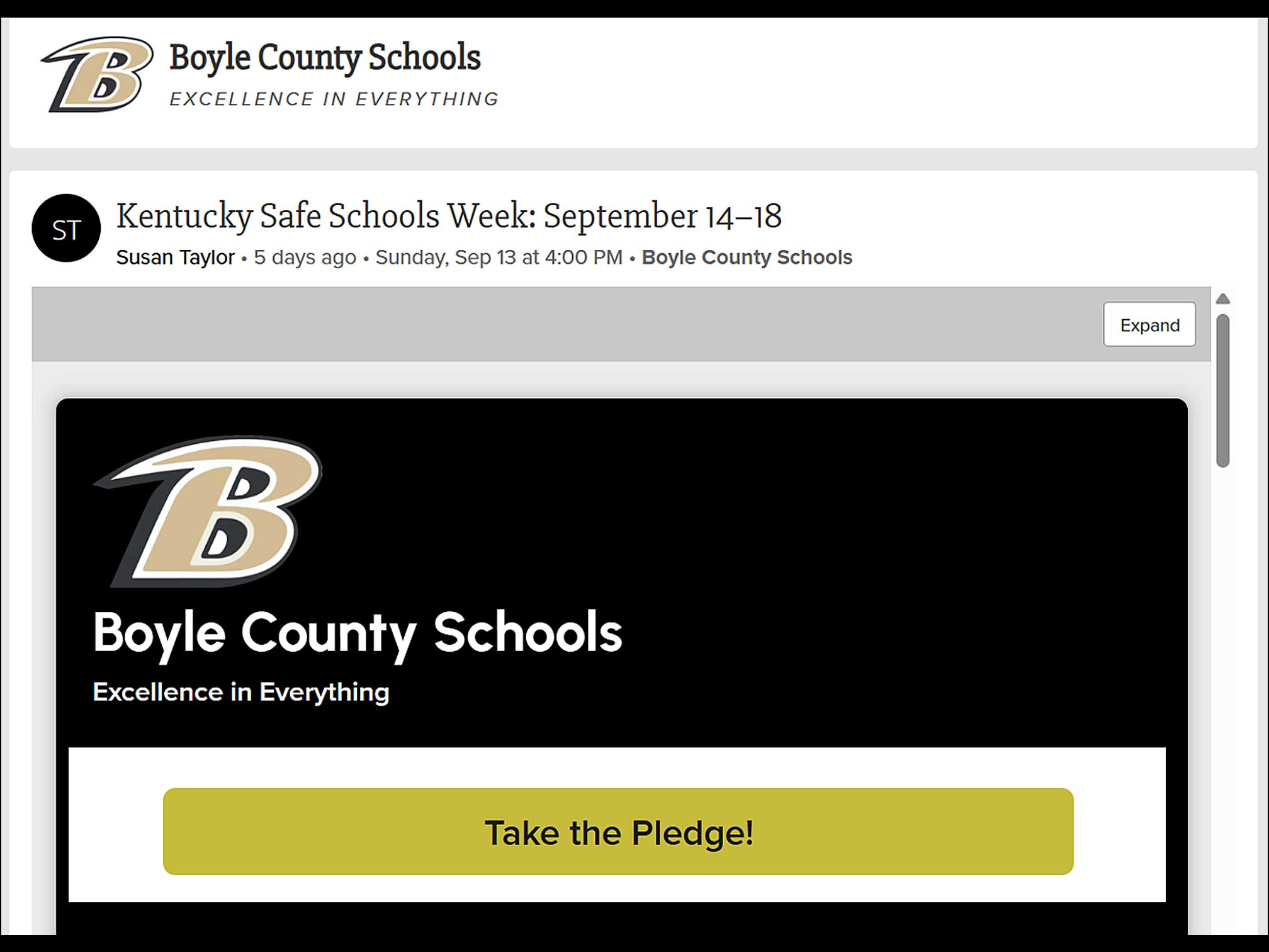 KY Safe Schools Week 2026 Photo Highlight Boyle County Schools