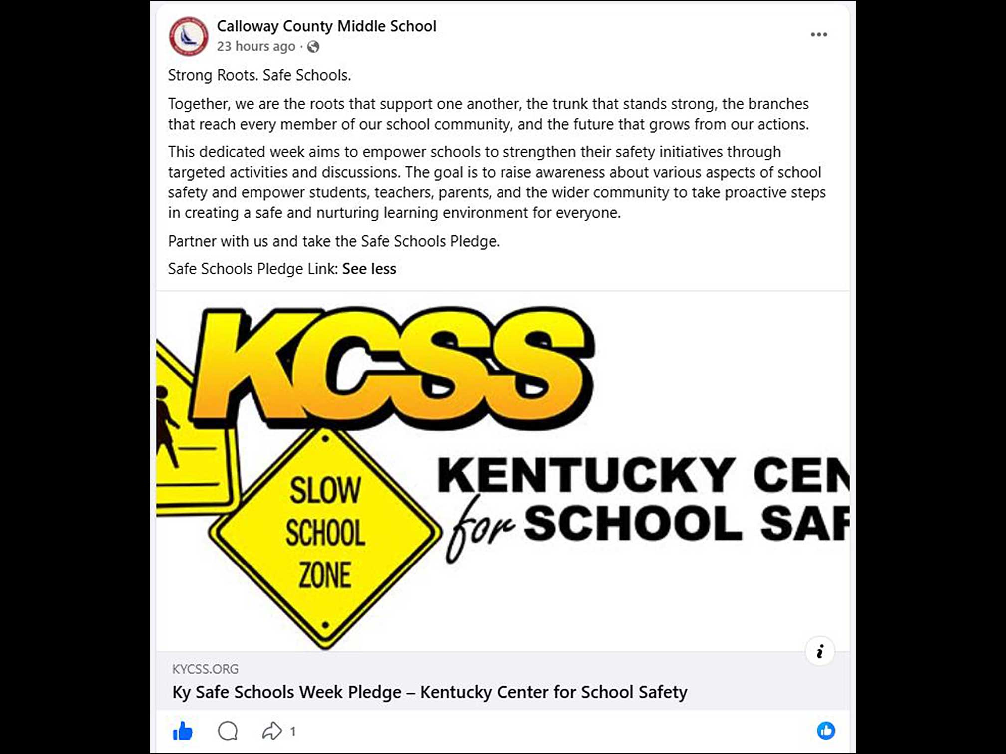 KY Safe Schools Week 2026 Photo Highlight Calloway County Schools