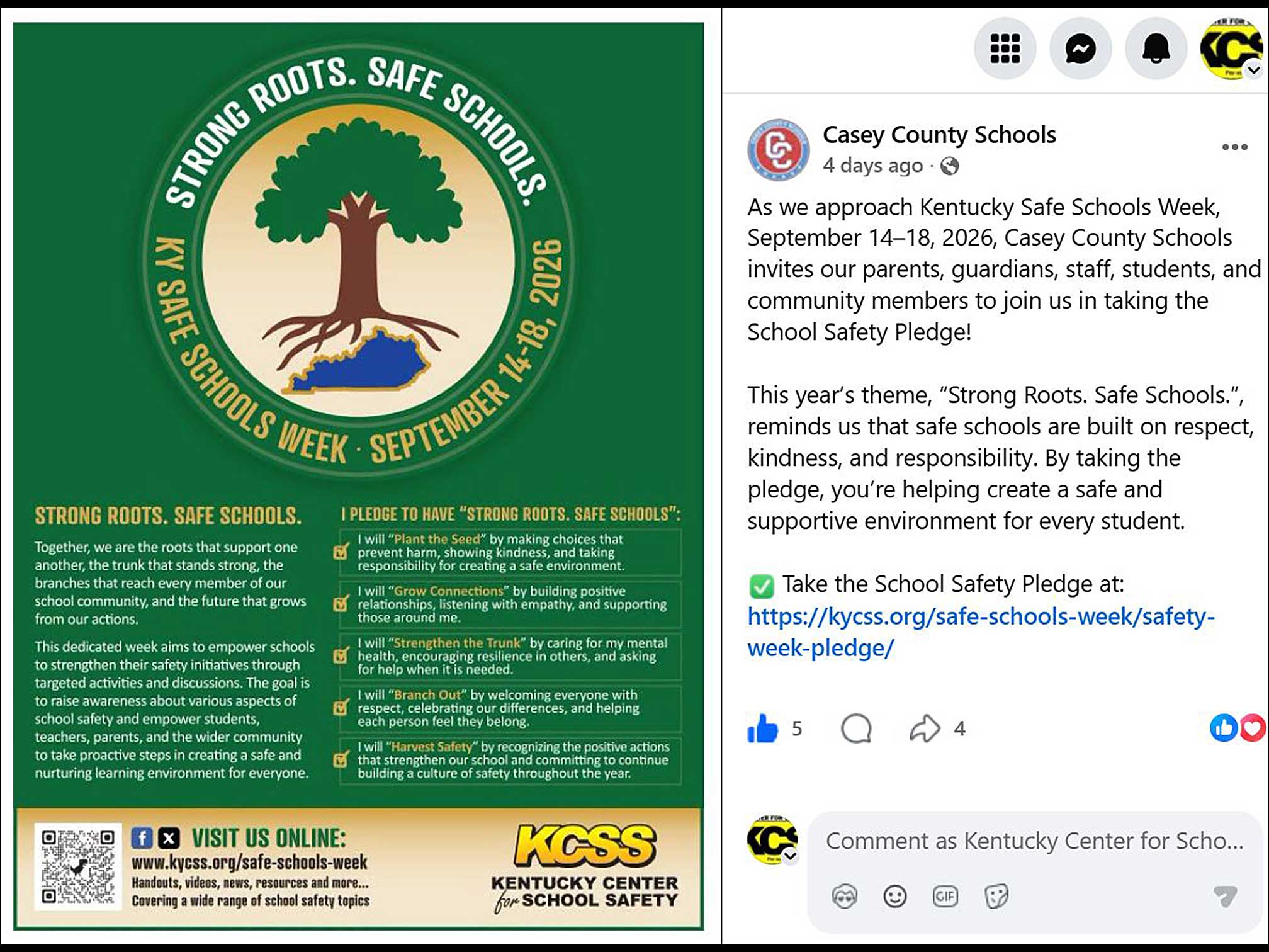 KY Safe Schools Week 2026 Photo Highlight Casey County Schools