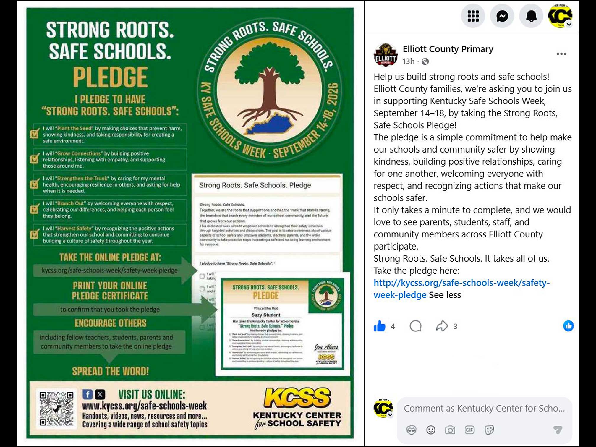 KY Safe Schools Week 2026 Photo Highlight Elliott County Schools