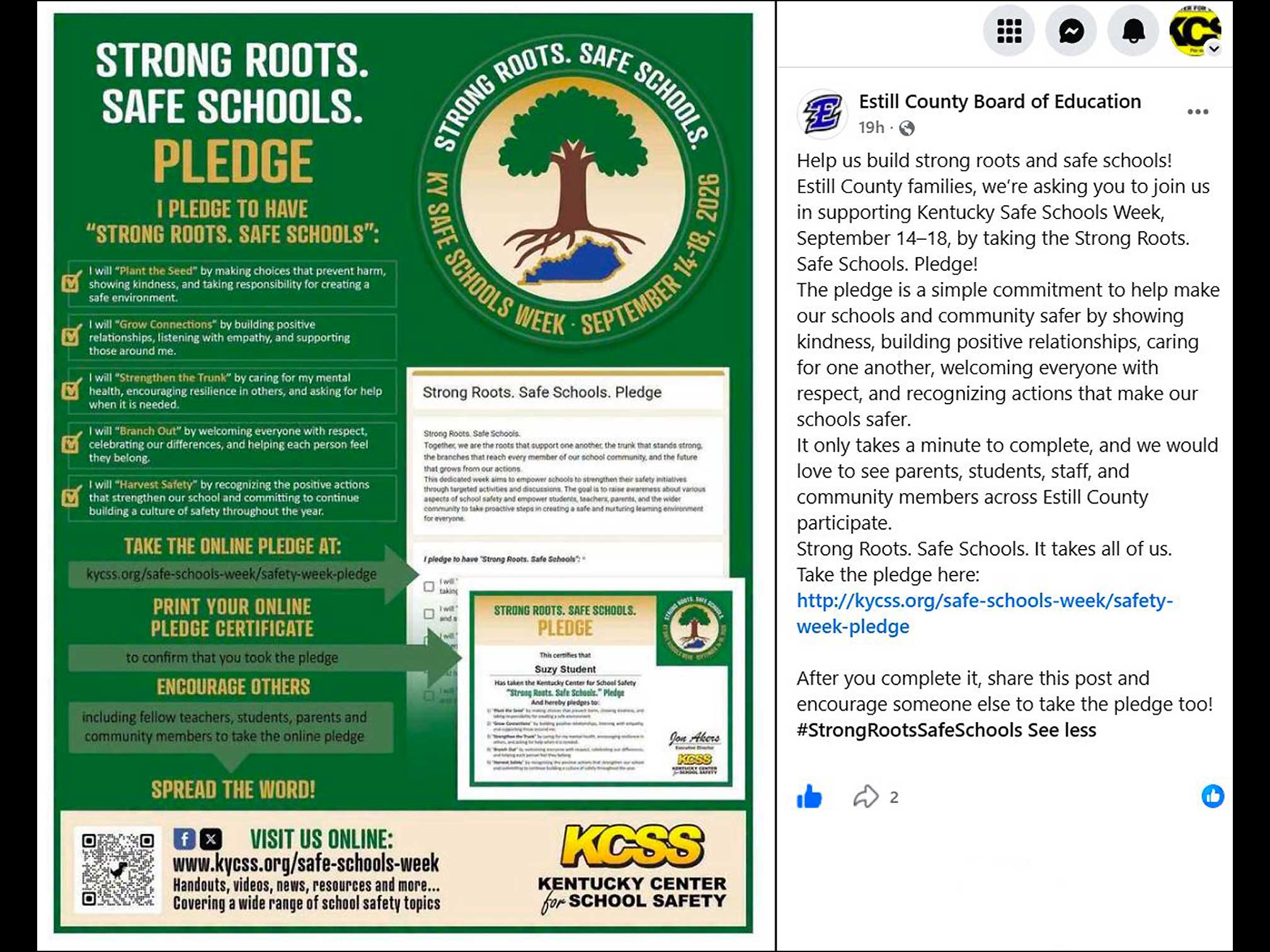KY Safe Schools Week 2026 Photo Highlight Estill County Schools