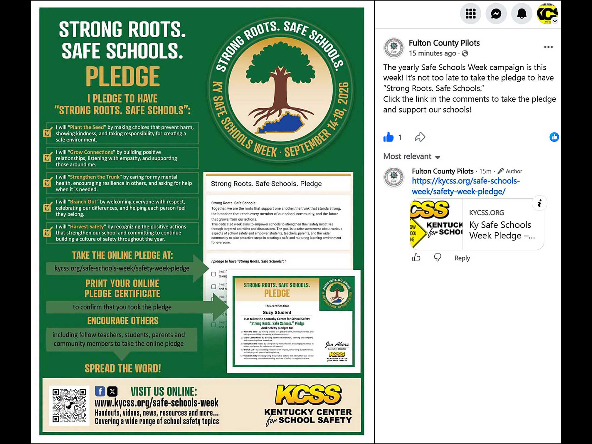 KY Safe Schools Week 2026 Photo Highlight Fulton County Schools