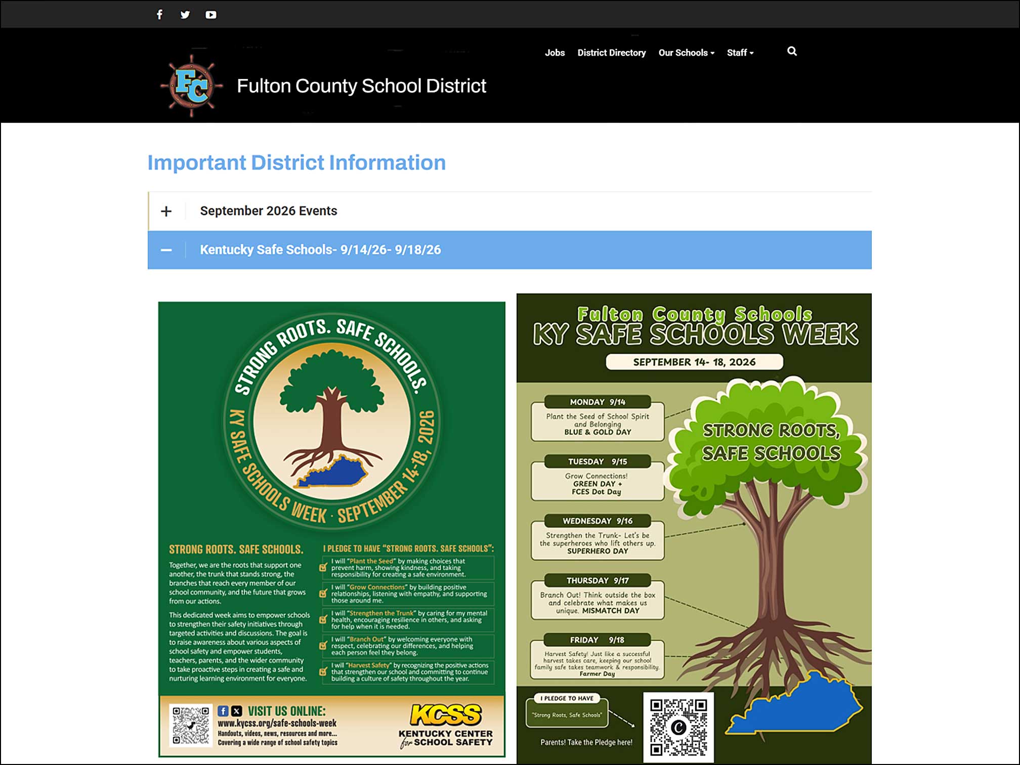 KY Safe Schools Week 2026 Photo Highlight Fulton County Schools