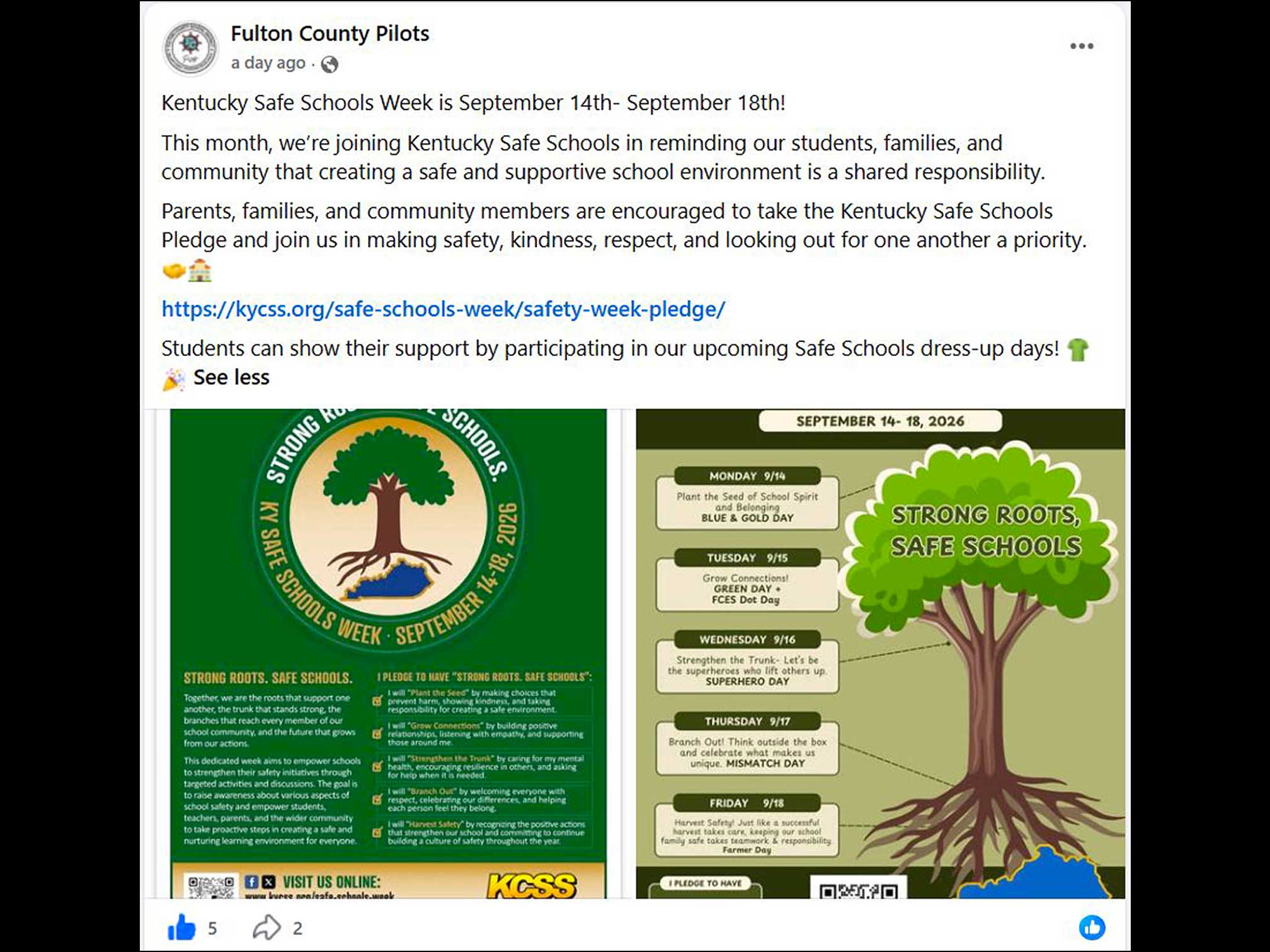 KY Safe Schools Week 2026 Photo Highlight Fulton County Schools