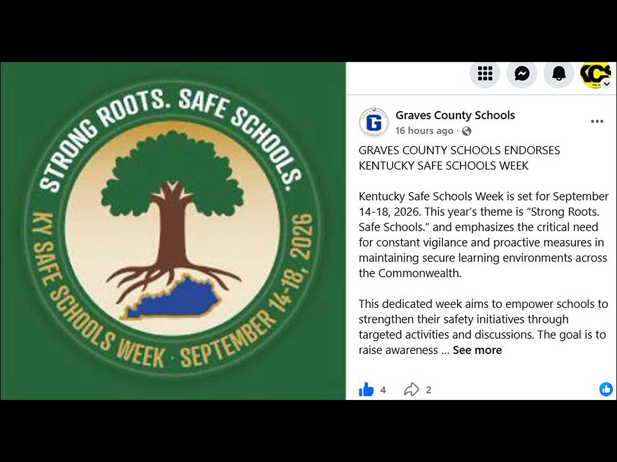 KY Safe Schools Week 2026 Photo Highlight Graves County Schools