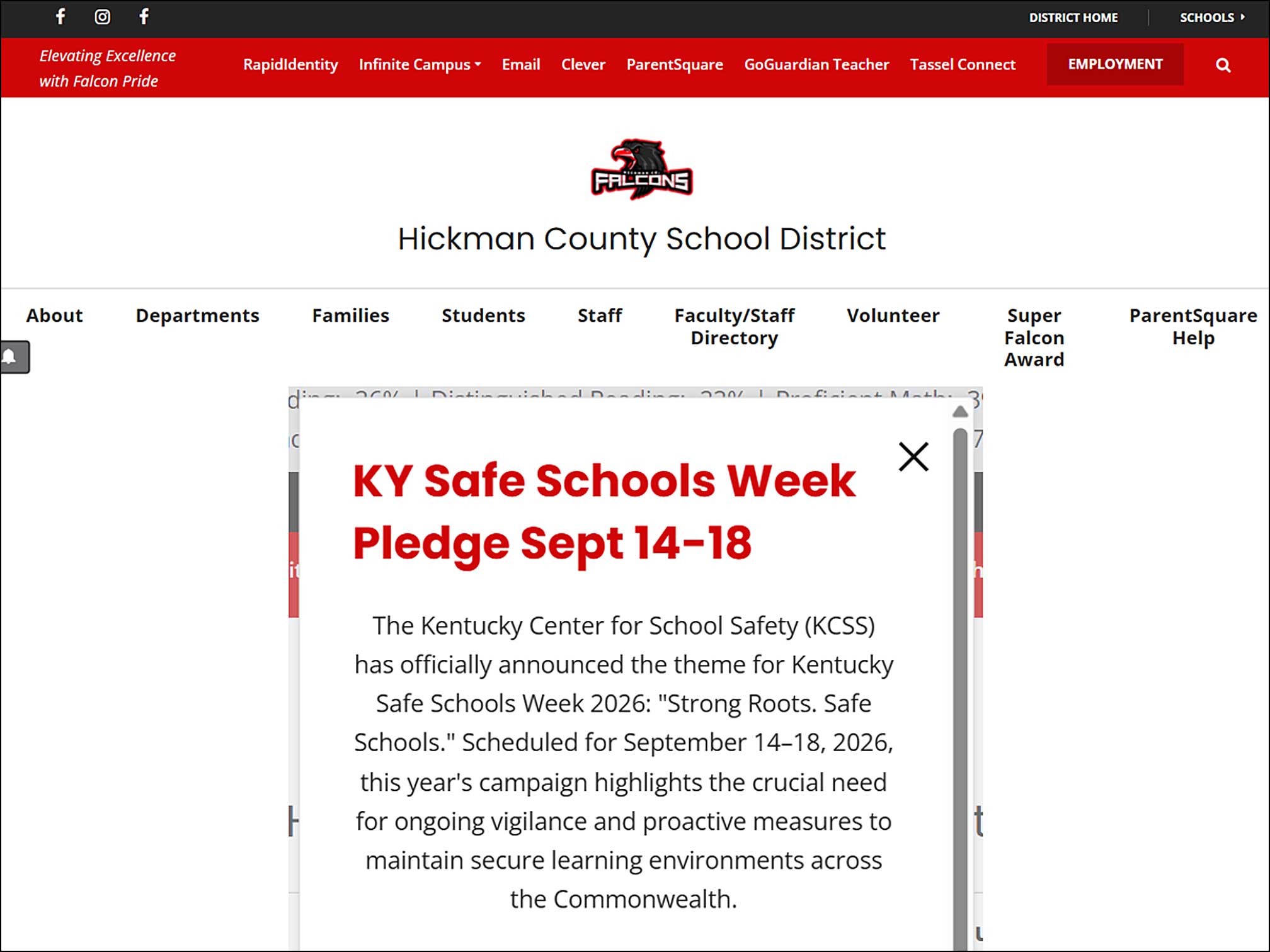 KY Safe Schools Week 2026 Photo Highlight Hickman County Schools