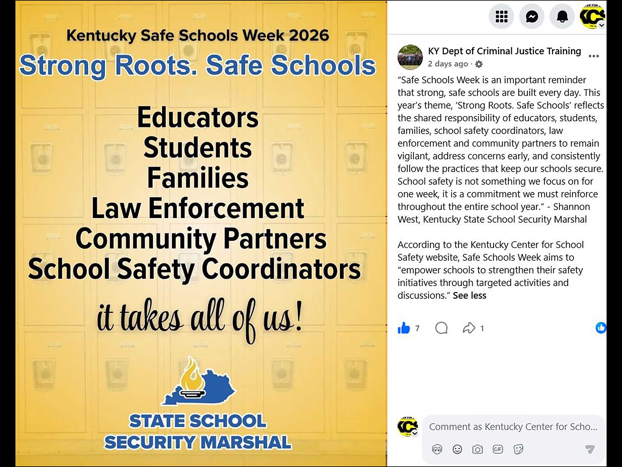 KY Safe Schools Week 2026 Photo Highlight KY Department of Criminal Justice