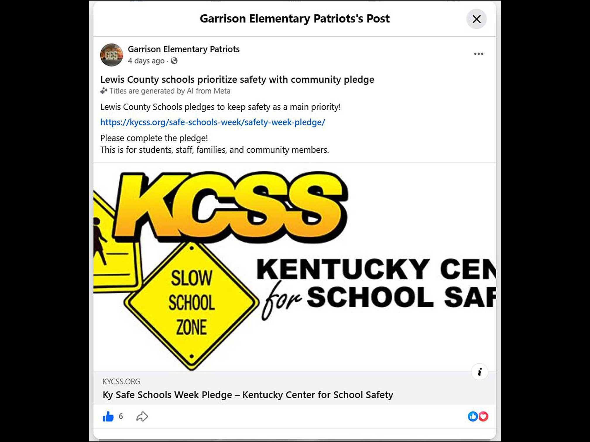 KY Safe Schools Week 2026 Photo Highlight Lewis County