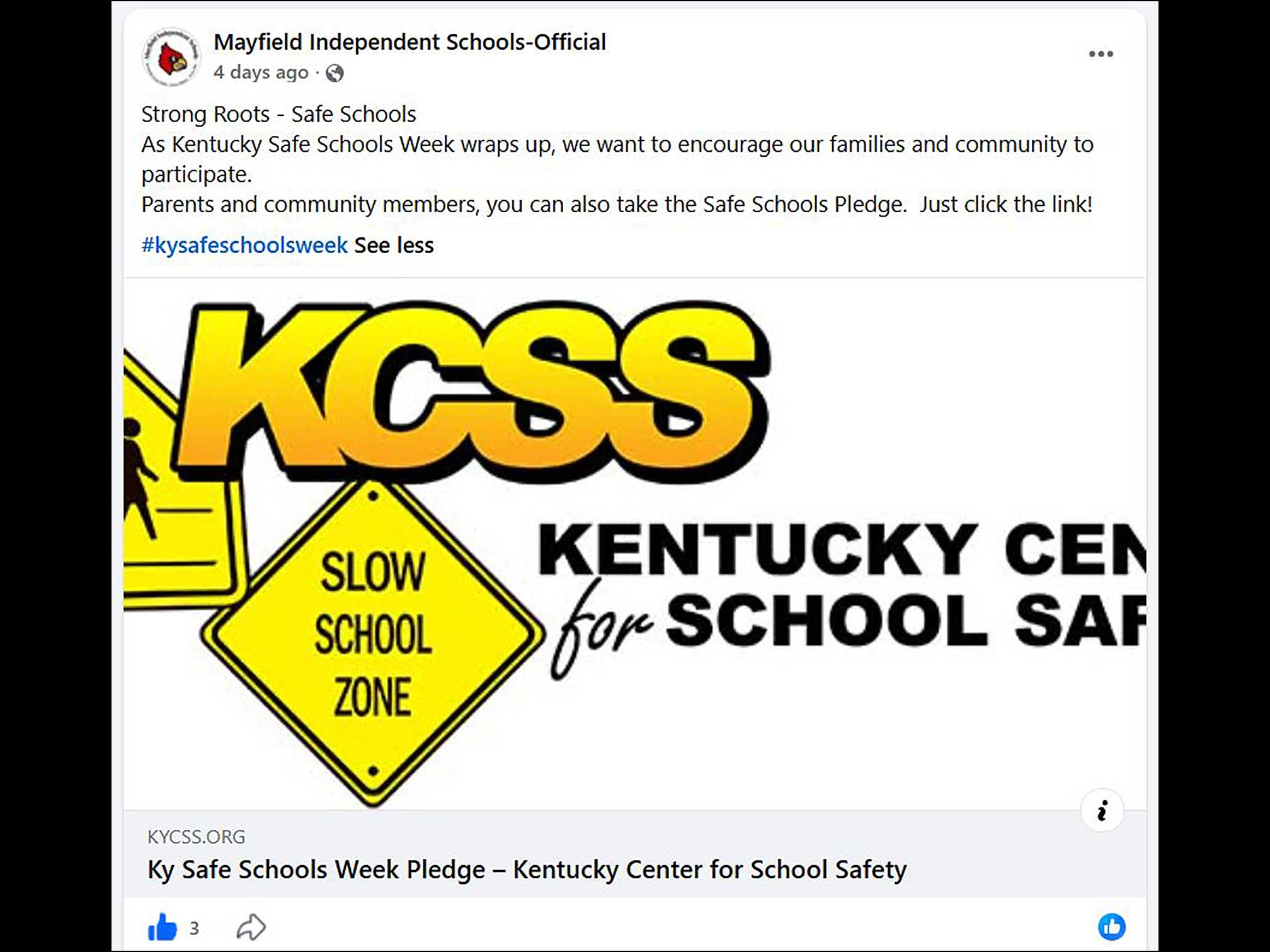 KY Safe Schools Week 2026 Photo Highlight Mayfield Independent Schools