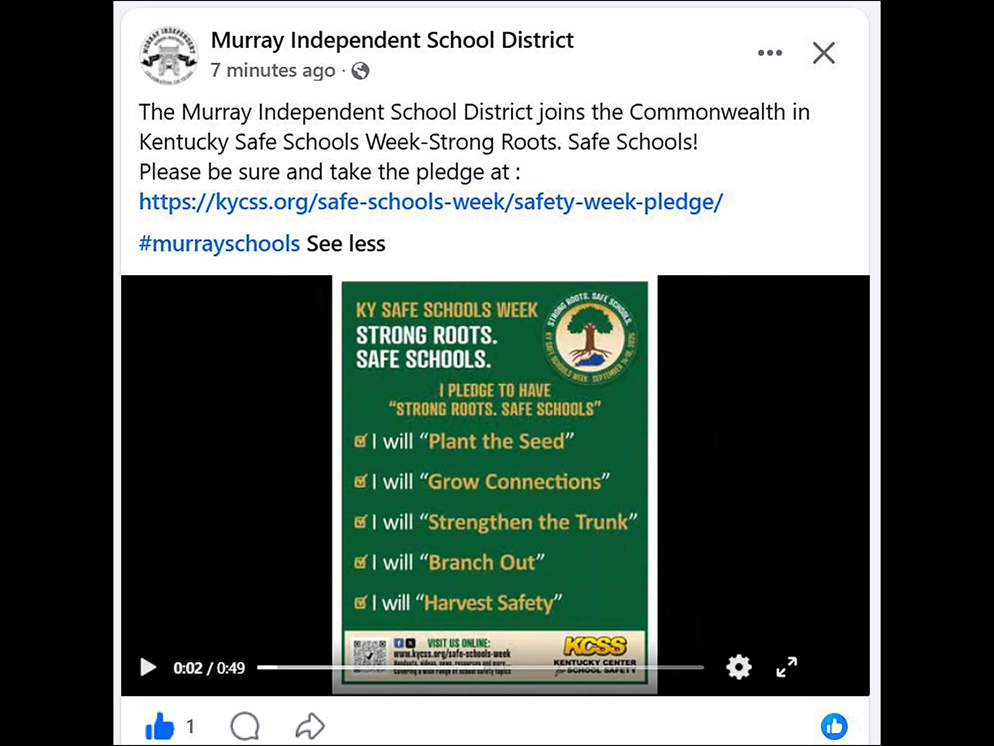 KY Safe Schools Week 2026 Photo Highlight Murray Independent Schools