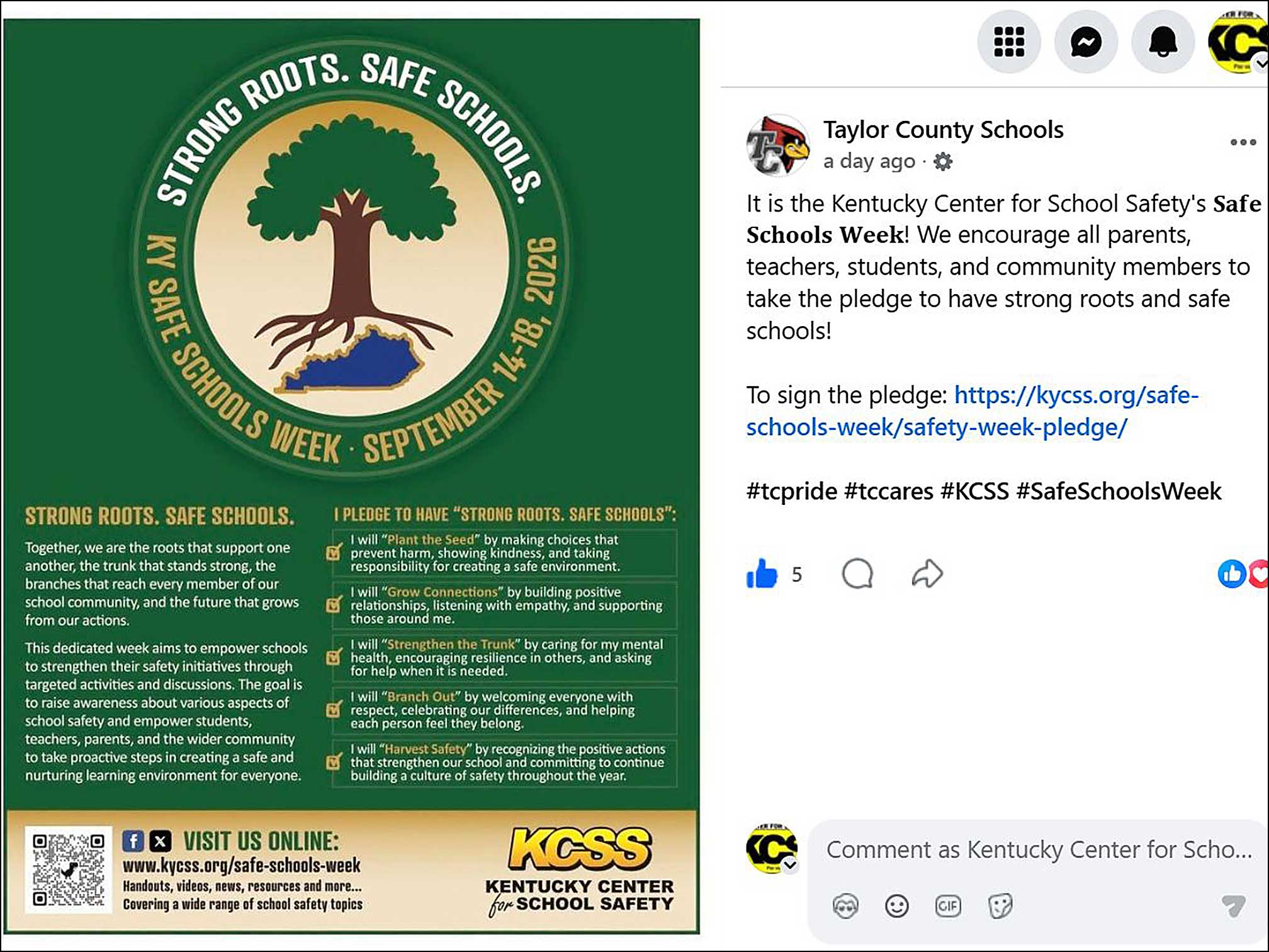 KY Safe Schools Week 2026 Photo Highlight Taylor County Schools