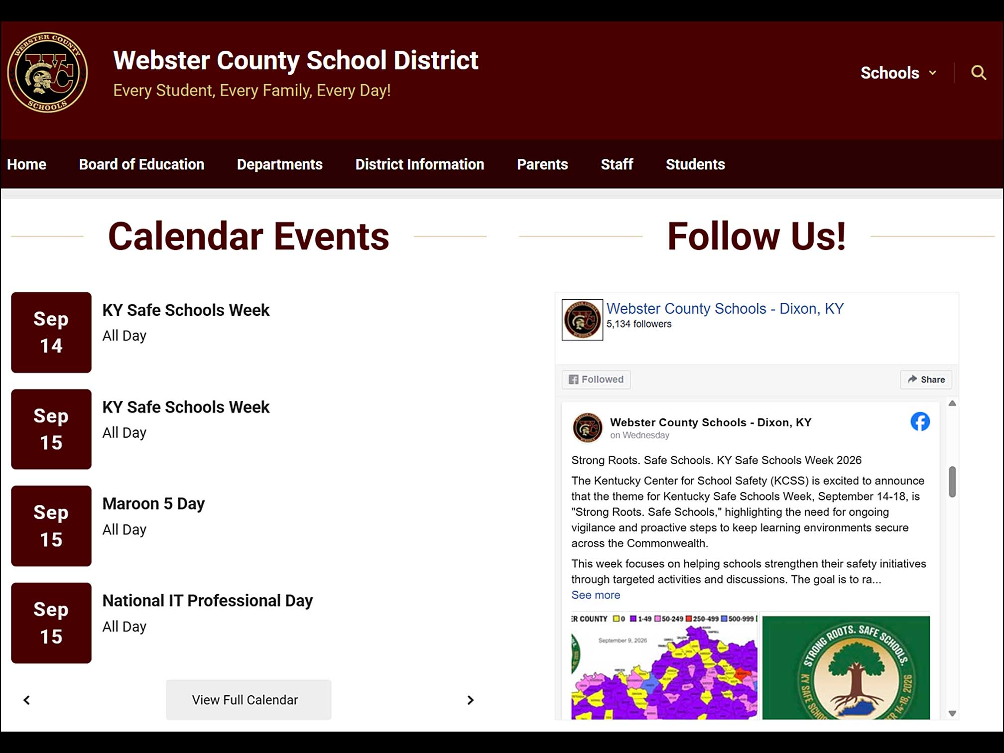 KY Safe Schools Week 2026 Photo Highlight Webster County Schools