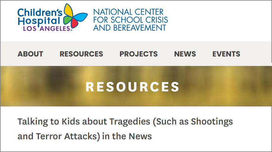 National Center for School Crisis and Bereavement Resources